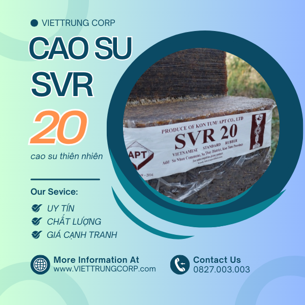 Cao su SVR 20 - Công Ty TNHH Quốc Tế Việt Trung